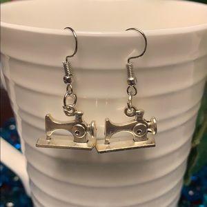 Antique 3D Sewing Machine Earrings